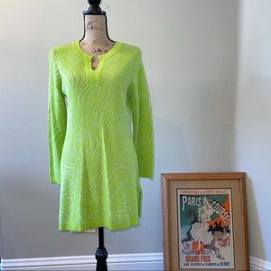 peck&peck Bright Chartreuse Tunic Top